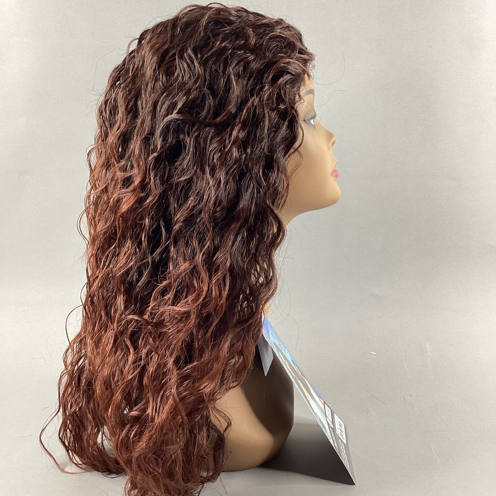 Beach Curl 24” Curly #2T1/350 Black Copper Synthetic Quick Weave Wig
