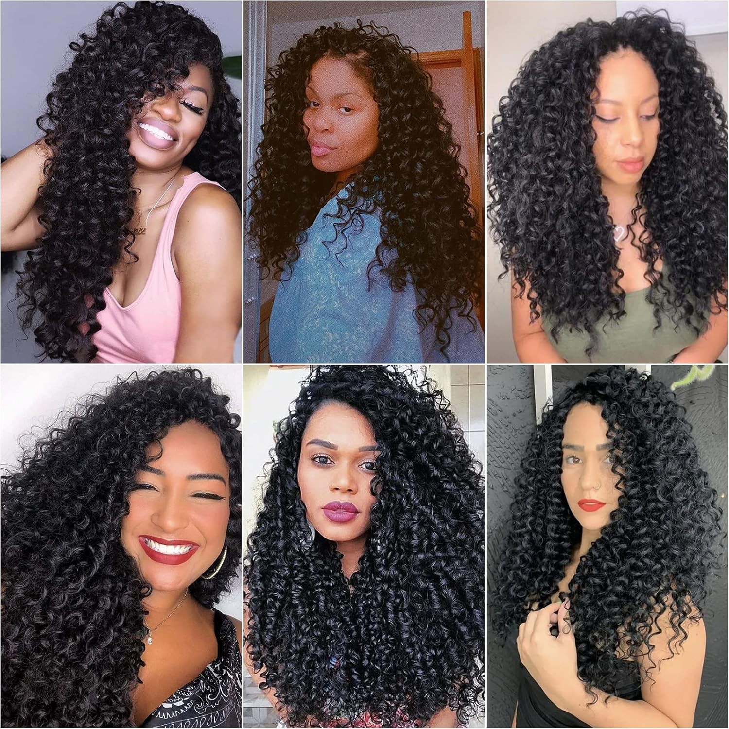 High Temp Fiber Crochet Hair Extensions 18″ 7Packs