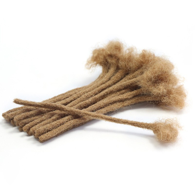 Colorful 100% Human Hair Dreadlocks Extension Permanent Locs Reggae Dreads 0.6cm
