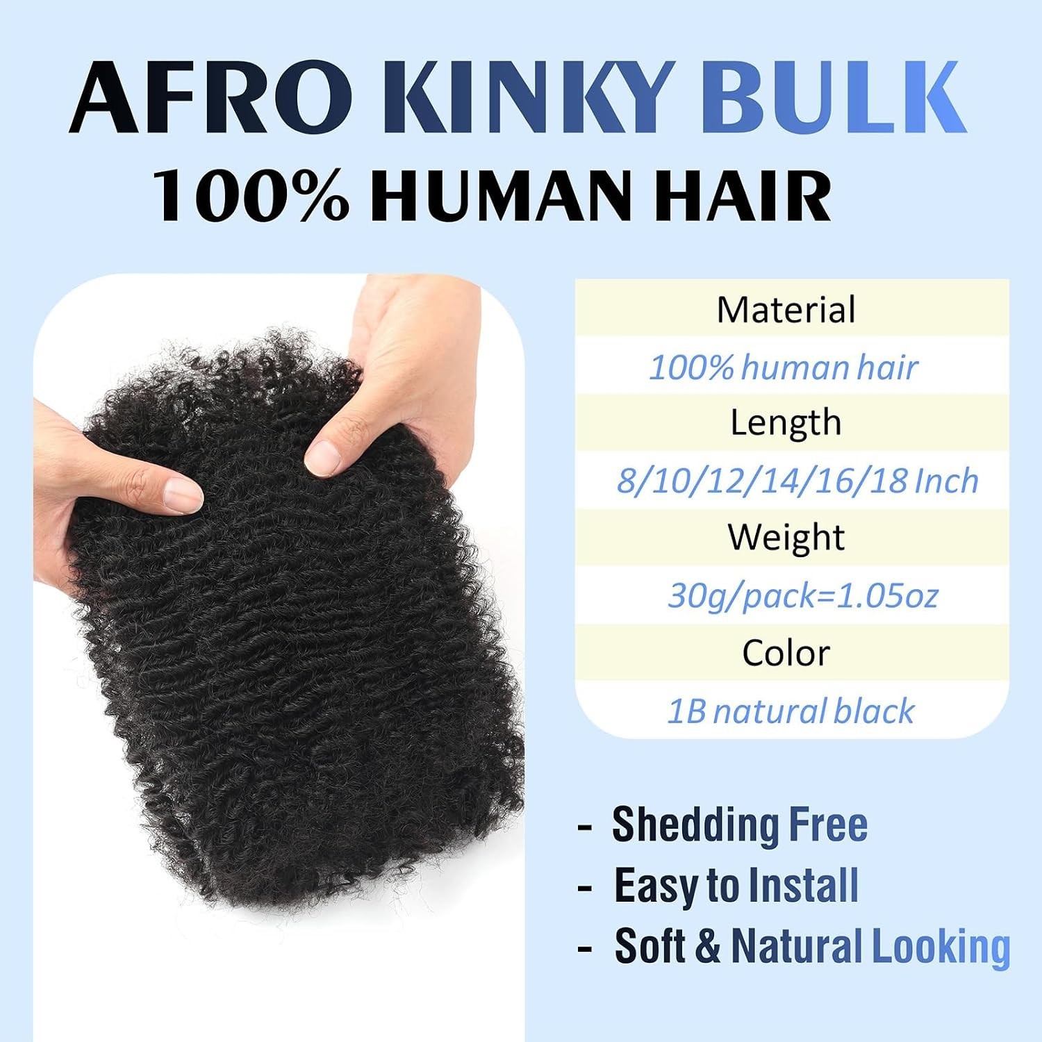 Full Head of Locs with 6-8 Packs of Afro Kinky Bulk
