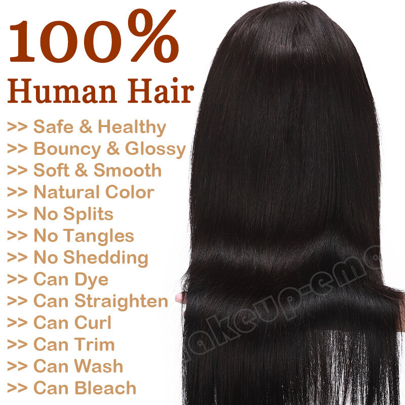 8″-24″ Clip In One Piece Real Remy Human Hair Extensions 3/4 Full Head Wefts USA