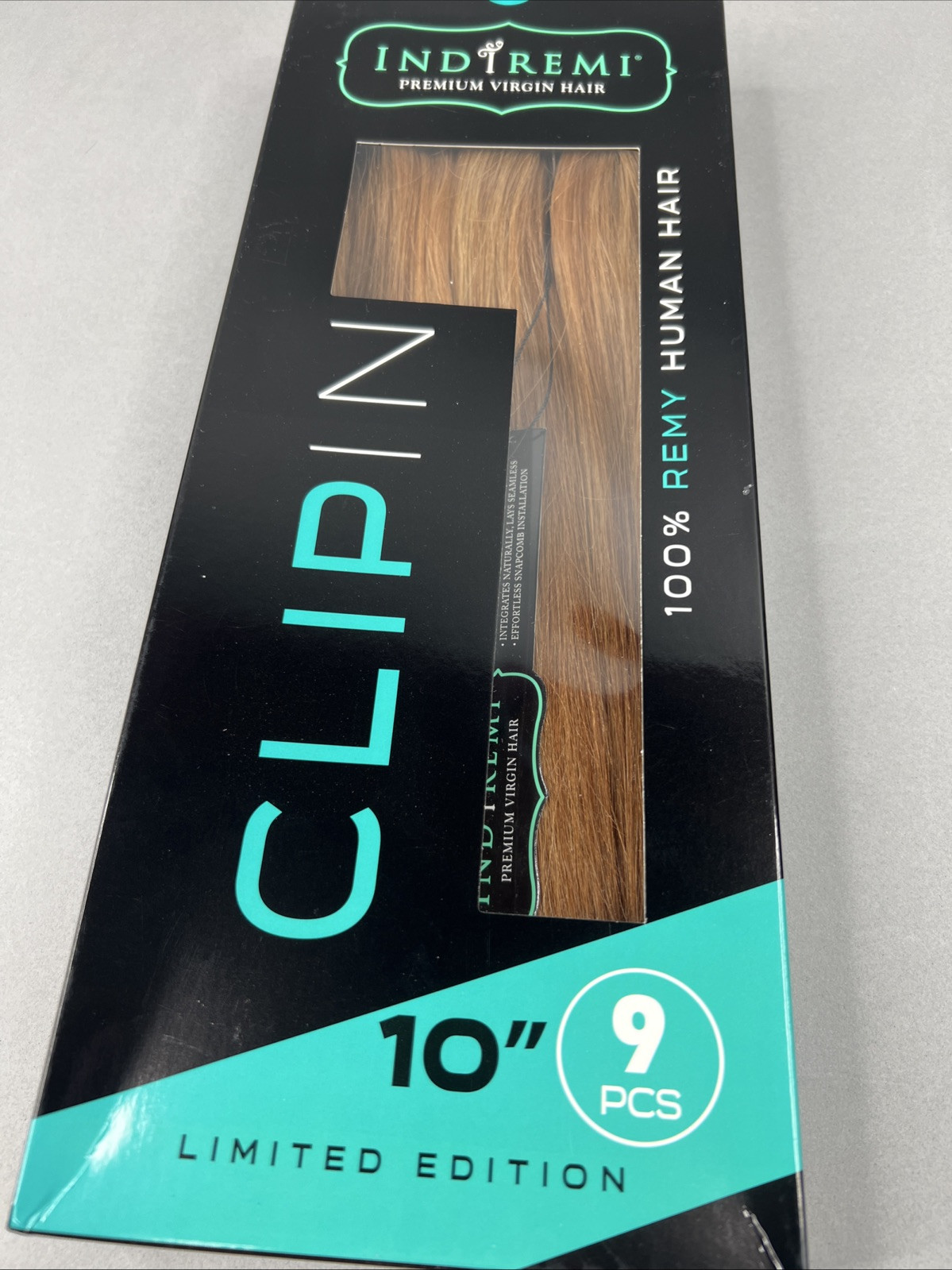 Indi Remi 9 Pc 10” Clip-in #P27/30 Double Honey Straight Human Virgin Hair