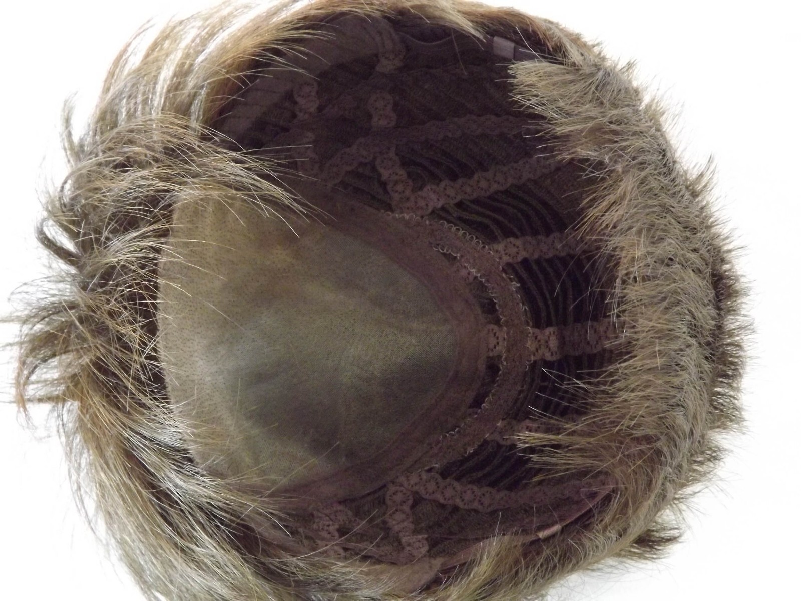 BEAUTIFUL MADAME Women’s Short Brown Hair Fake Head Wig @#