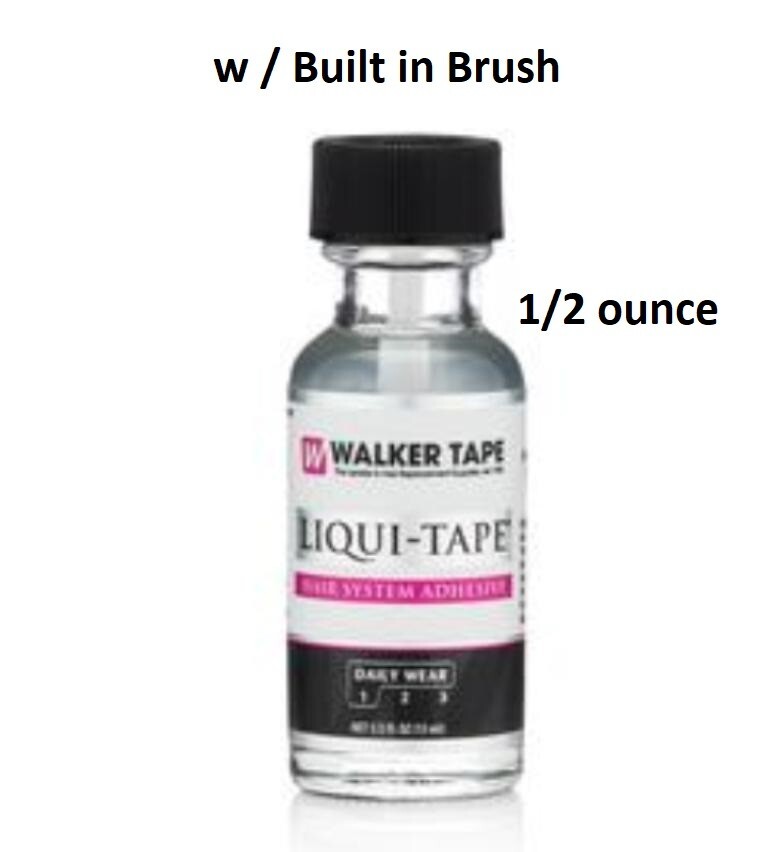 Liqui Tape Hair Adhesive 0.5 ounce Built in brush Walker Tape Co.