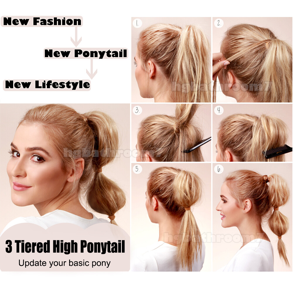 FULL Soft 100% Human Hair Ponytail Clip In Remy Wrap Pony Tail Extensions Thick