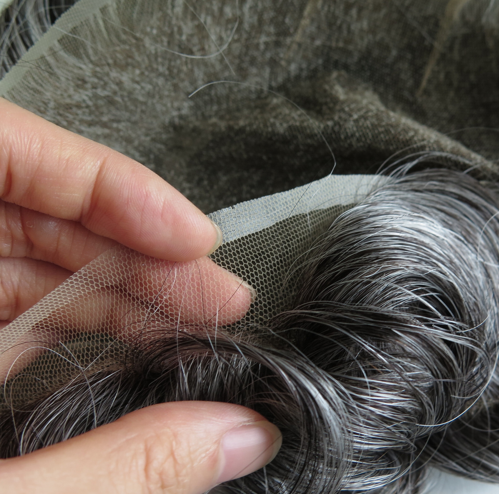 Mens Toupee Human Hair Full French Lace Hair Replacement System Express Shipping