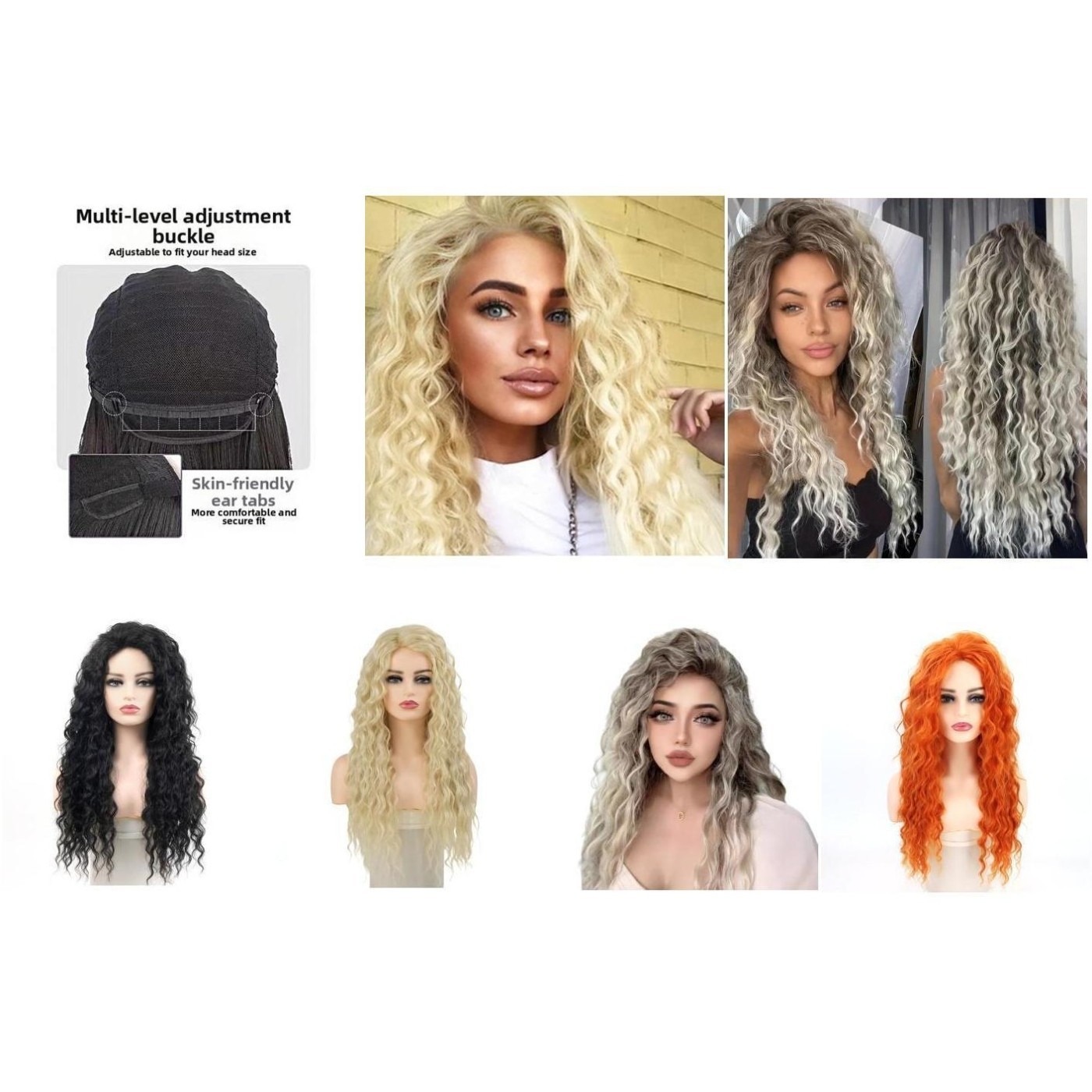 Long Curly For Wig for Women 66cm Synthetic Hair for Everyday Wear and Parties