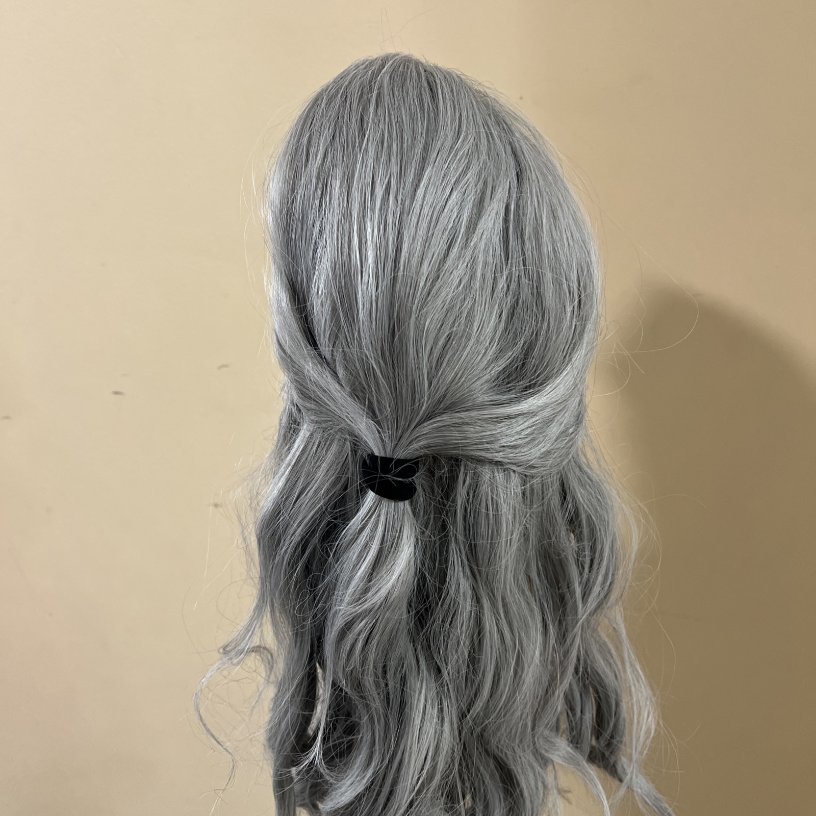 Gray & White Claw Clip Wavy Ponytail Extension Good Go Halloween Costume …#329
