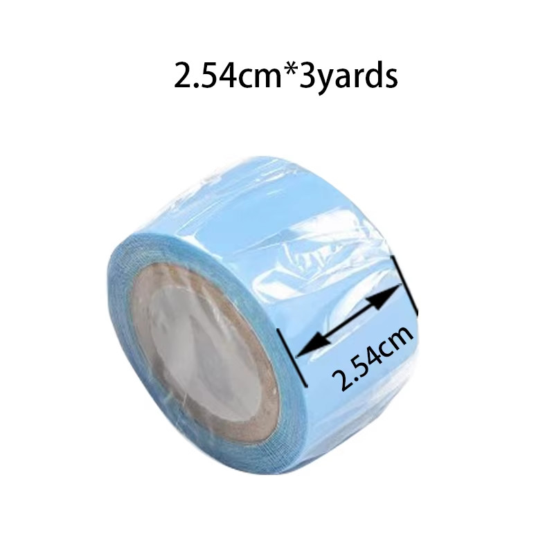 Strong 3Yards Walk Tape for Lace Wigs Blue Double Side Wig Glue for Hair Extensi