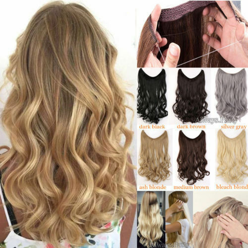 15″-24″ Body Wave Invisible Wire Halos 100% Remy Human Hair Extensions 80G