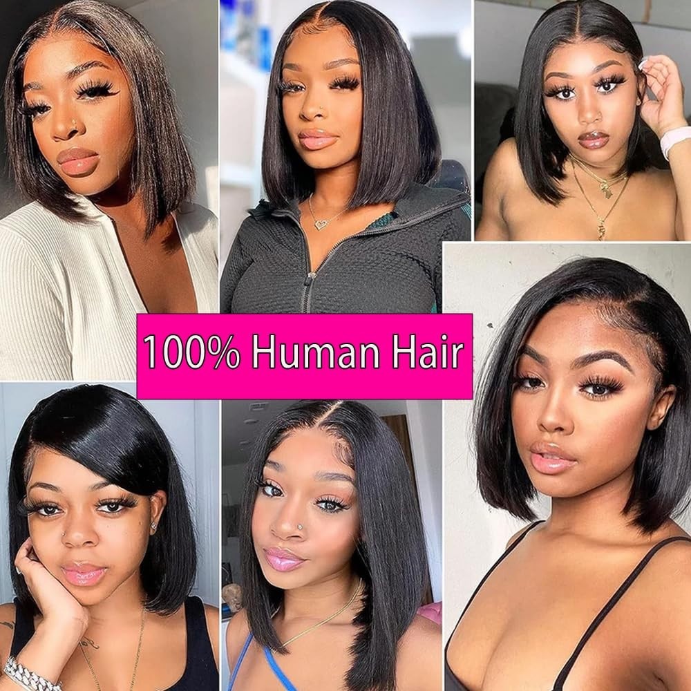 Wear and Go Glueles Wig Human HairStraigh Wig 4×4 Lace Front Wig for Women