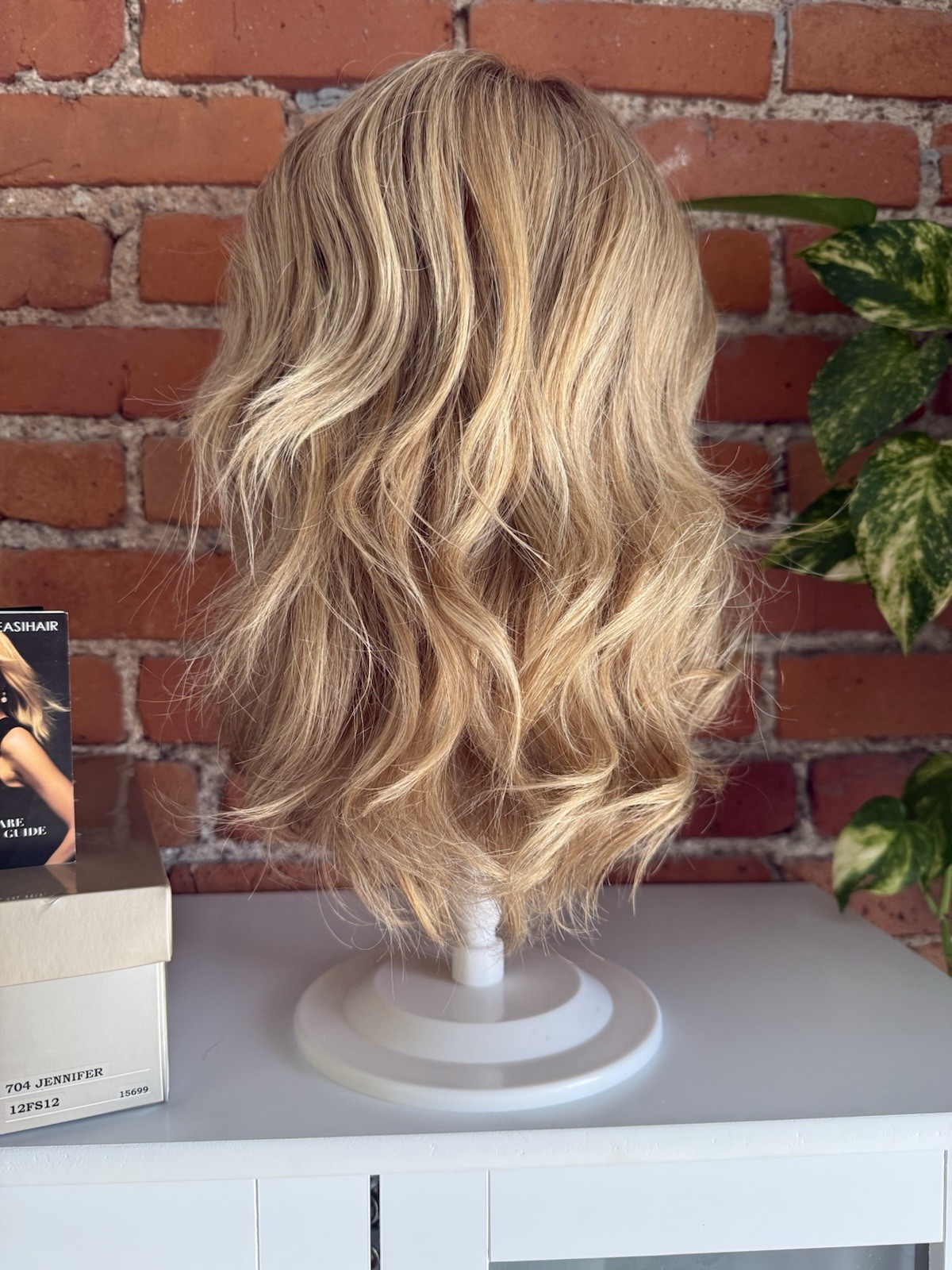 Jennifer Human Hair Wig by JON RENAU, 12FS12 Malibu Blonde Mono Top + Lace Front