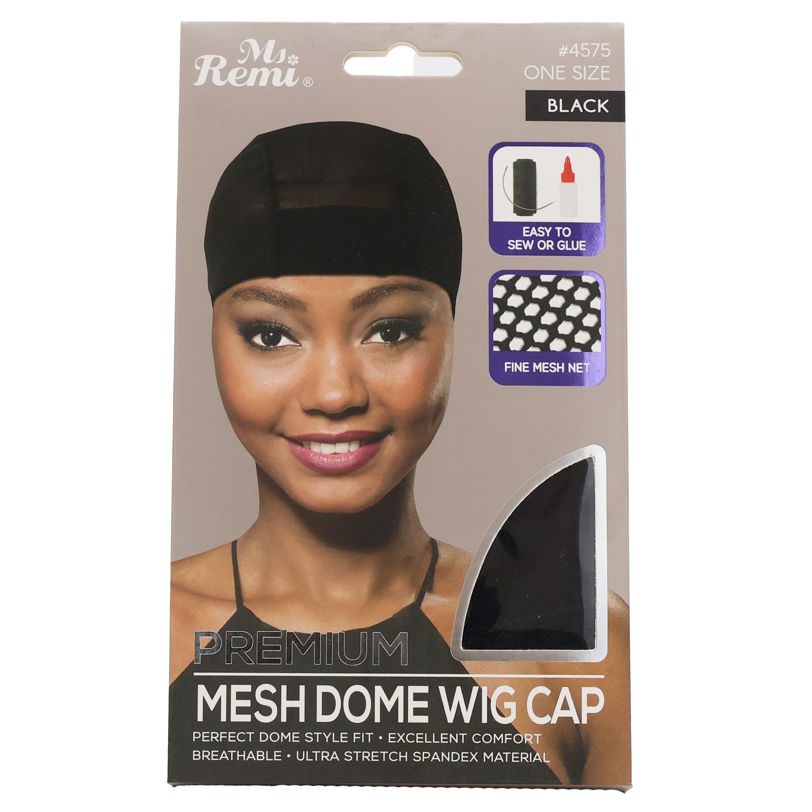 Annie Ms. Remi Mesh Dome Style Wig Cap Black