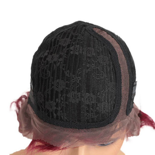 Pixie Cut Finger Wave Human Hair Wigs Lace T-Part Natural Looking Womans Wigs