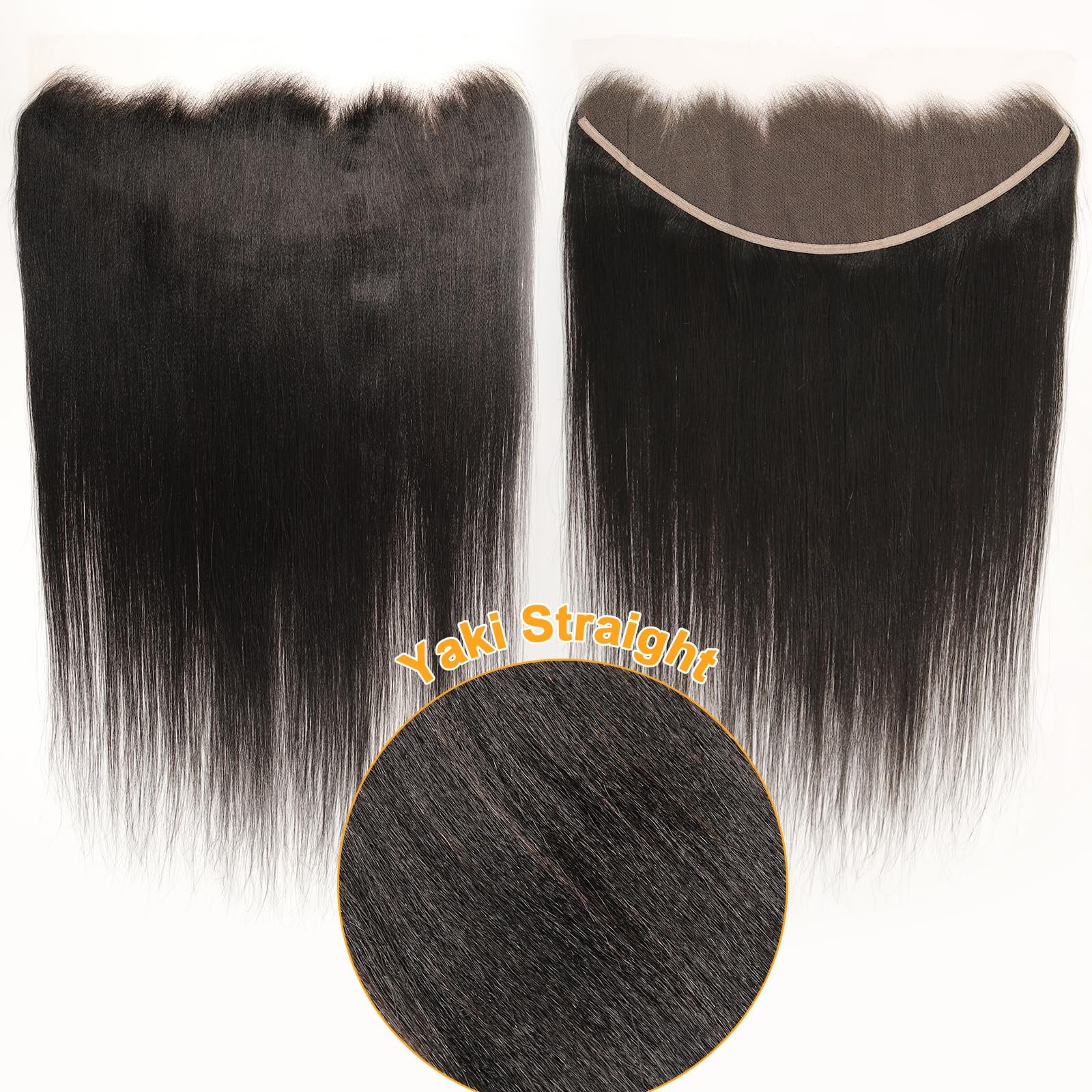 Beeos Yaki Straight 13X4 Skinlike Real Hd Lace Frontal Pre-Plucked Hairline