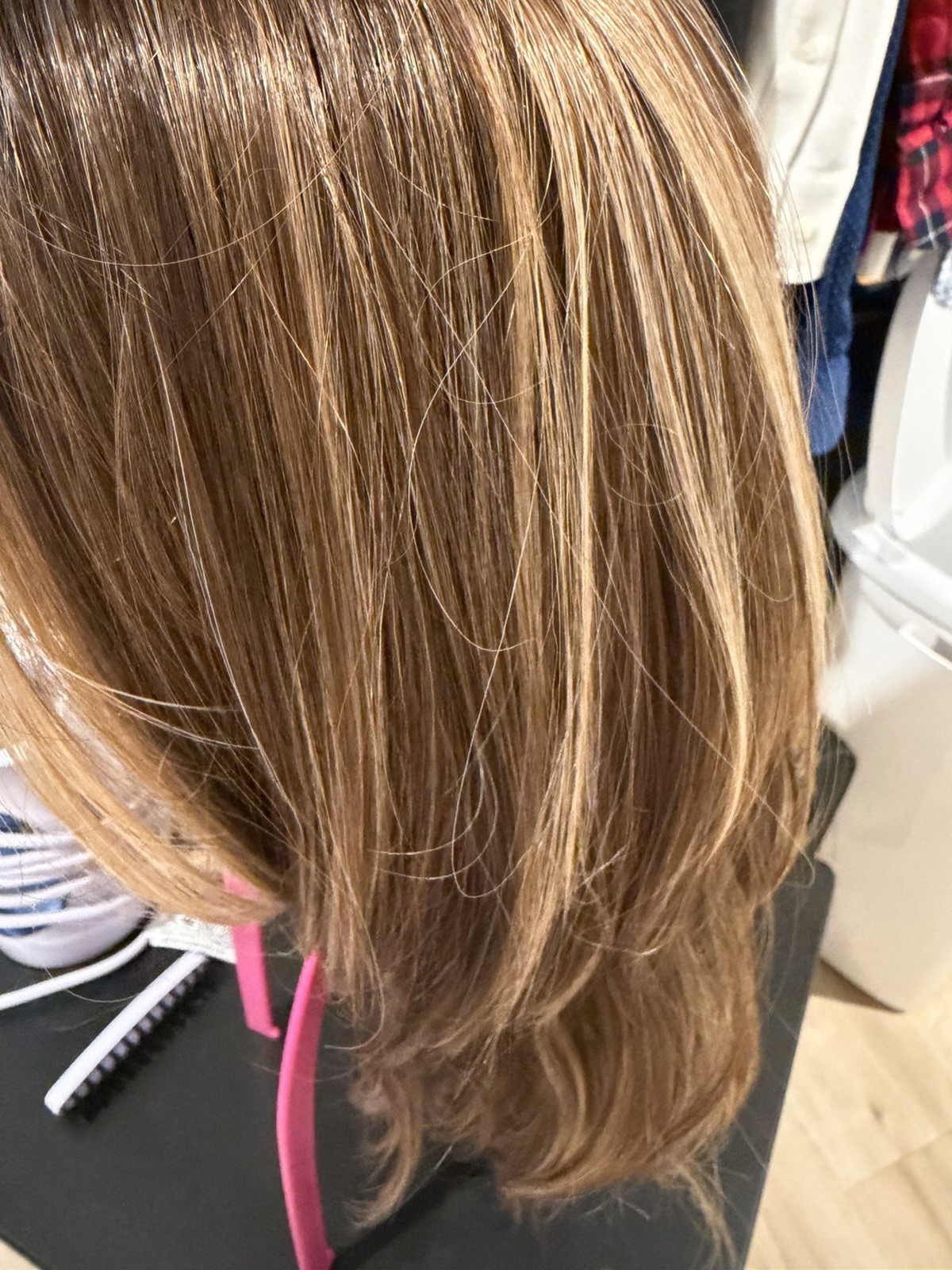JB Wig Hazelnut Blond Highlights Layered Lace Top Wavy 16in for Women