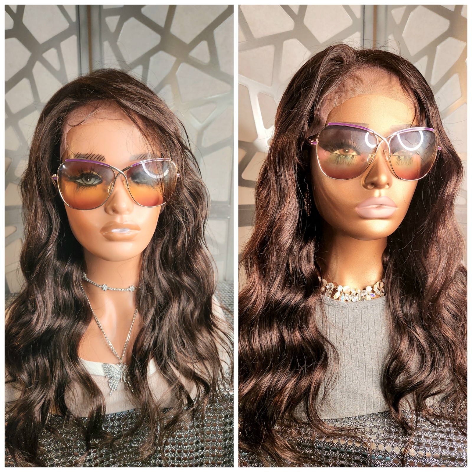 Brown Body Wave Wig 13×6 Lace Front 100% Human Hair Wig Virgin Remy Loose Wave