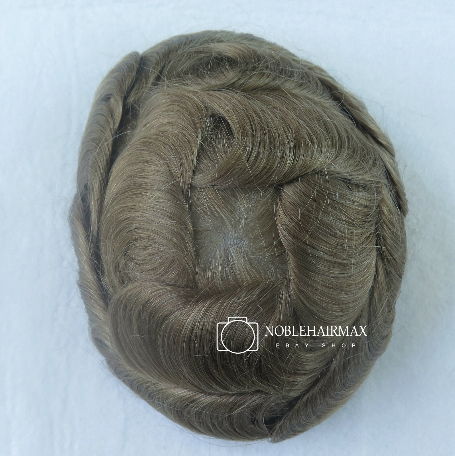 Super Natural Mens Hair Replacement Ultra Thin Skin Blonde Hairpiece Wig #20