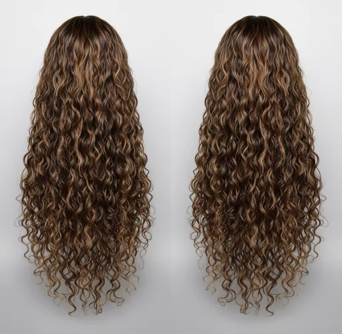 Brown Deep Wave Lace Frontal Wig 250% Density 13×4 HD Lace Front Wigs Human Hair