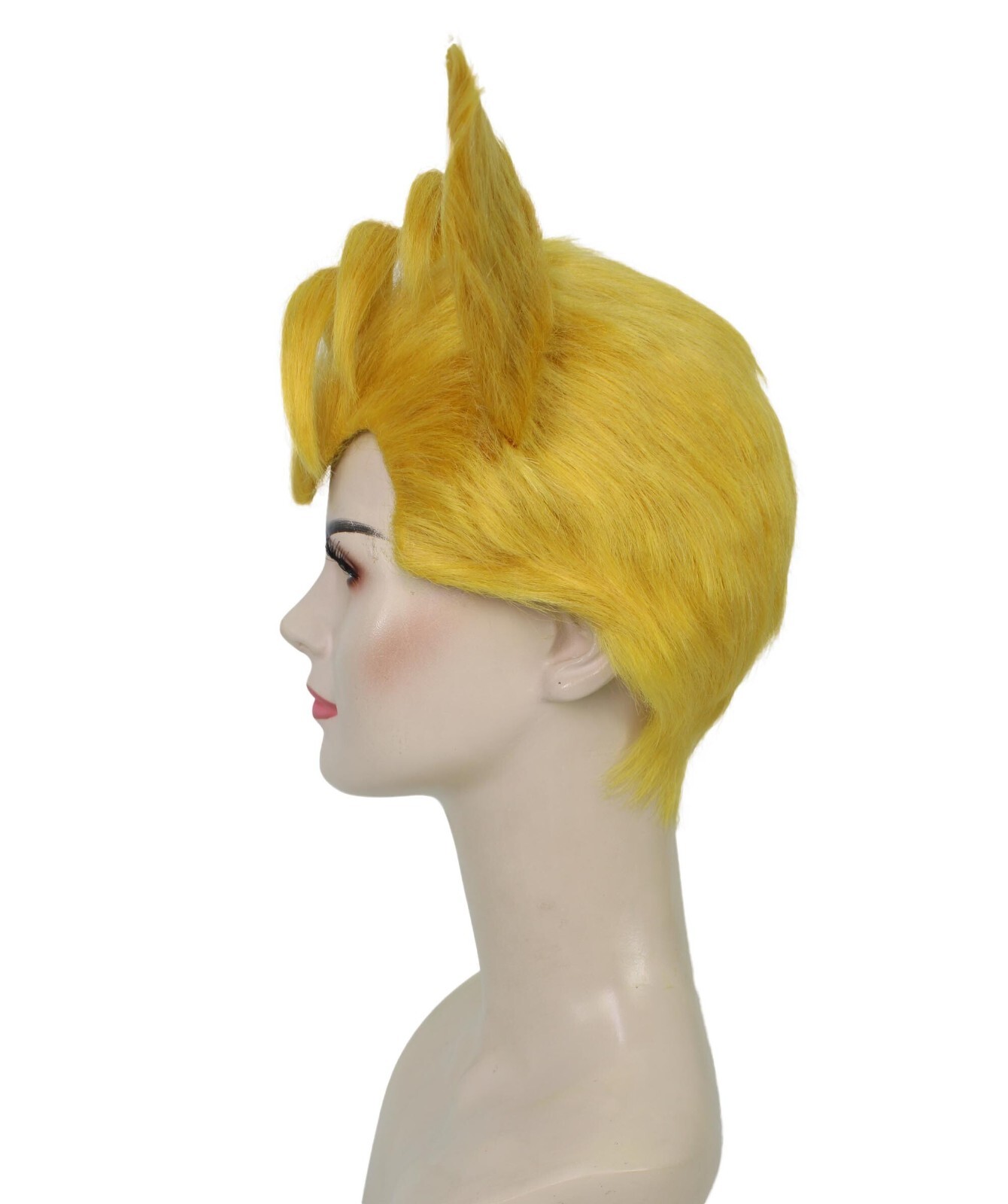 Adult Unisex Video Game Movie Yellow and White Furry Fox Cosplay Wig HW-7053