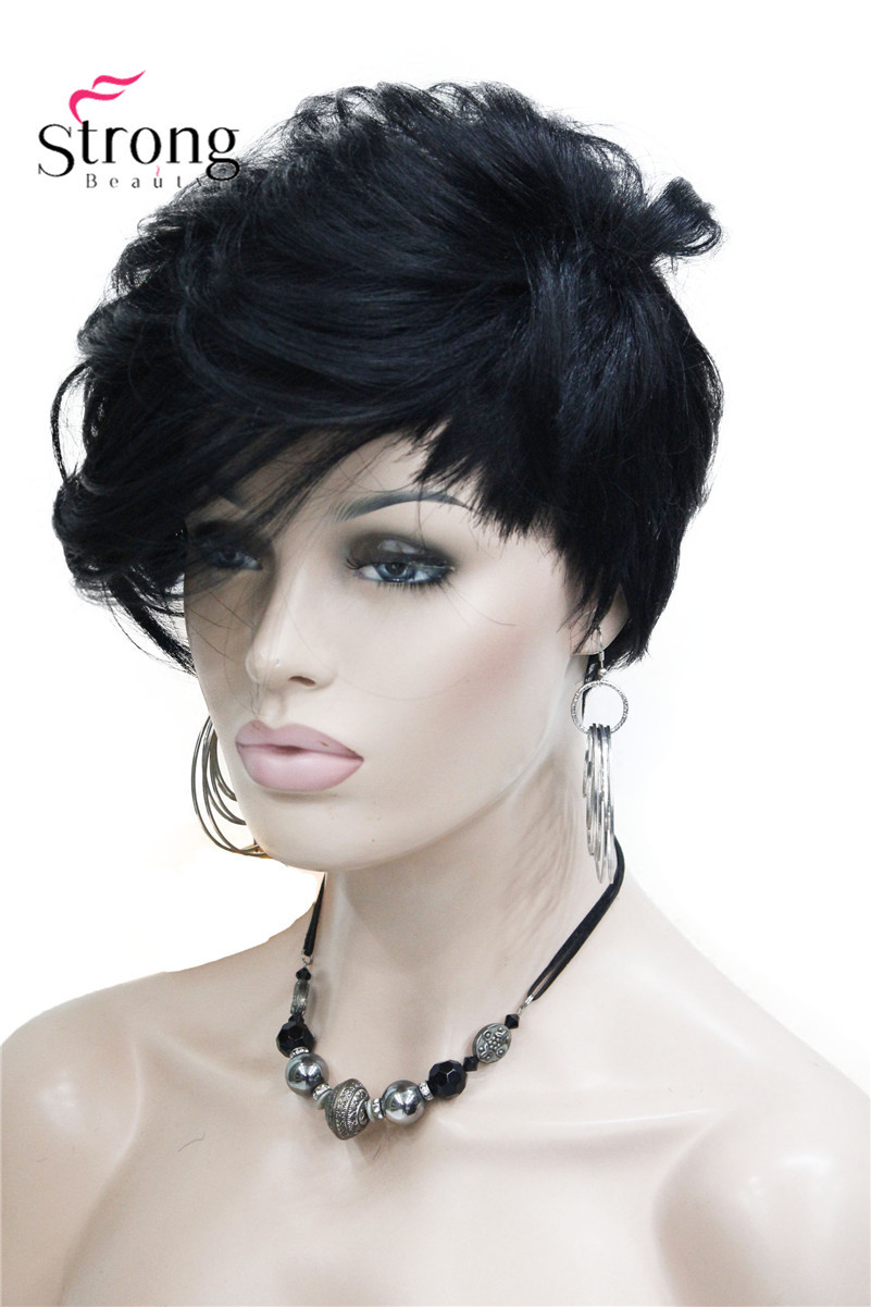 Short Soft Asymmetrical Golden Blonde Brown Ombre Heat freindy Synthetic wig