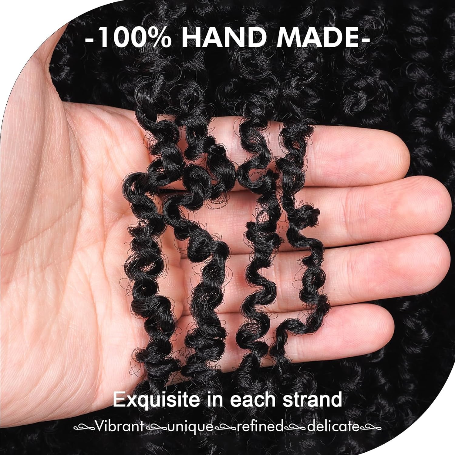 Crochet Hair Pre-twisted Spring Mini Twist 6 Inch 8 Packs 240 Strands 1B-8P