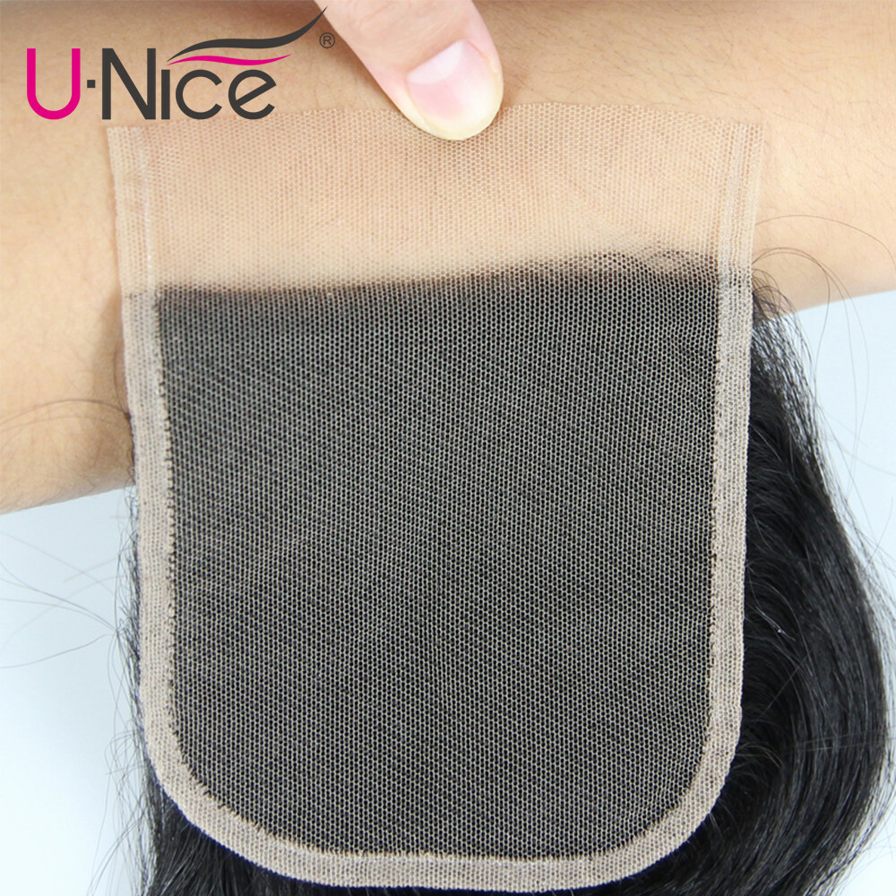 UNice Cambodian Body Wave 4 Bundles Human Hair Extension with Lace Closure Weave