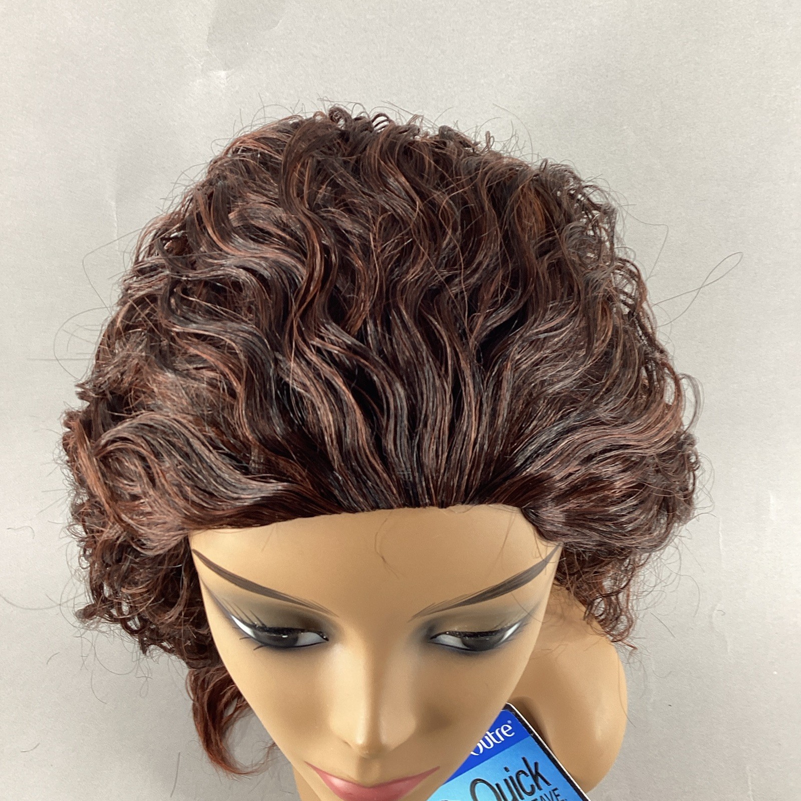 Beach Curl 24” Curly #2T1/350 Black Copper Synthetic Quick Weave Wig