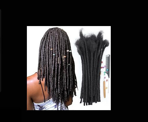 Coriario 14 Inch Natural Locs Extensions Human Hair 30 Strands 0.6cm Dreadlocks