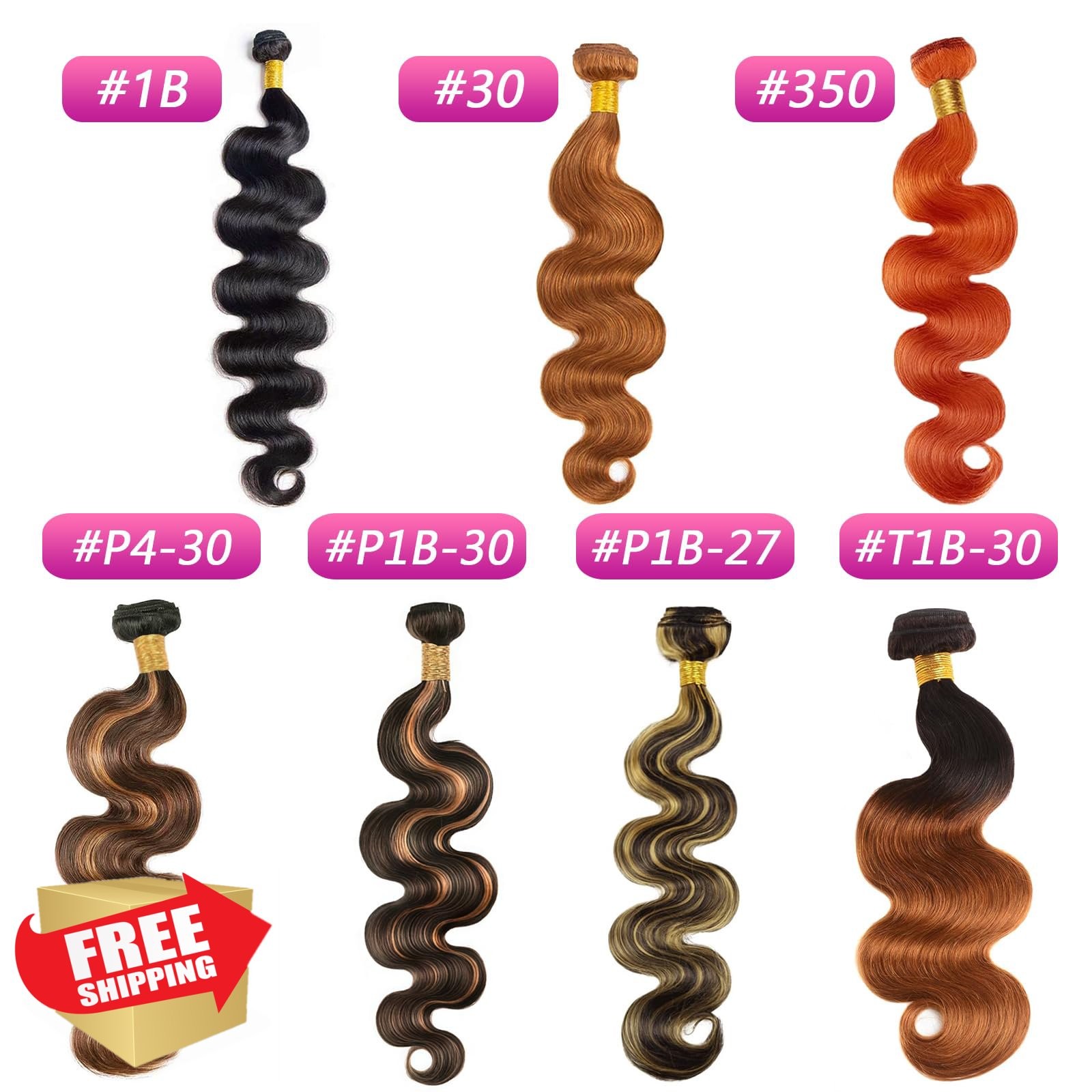ROUMANSI Jerry Curly Human Hair 8 10 12 Inch P1B/30