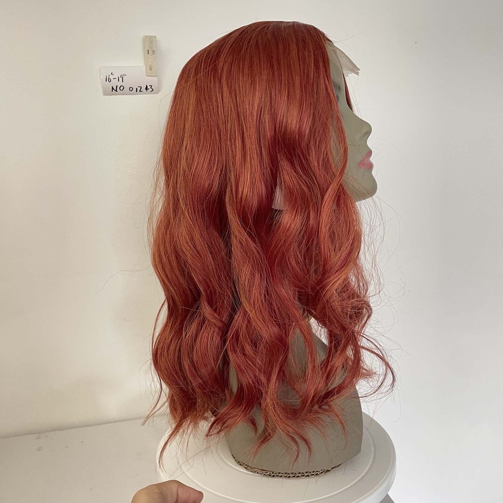 WIG. NO01243 (16-19 inch)one size adjustable elastic band.