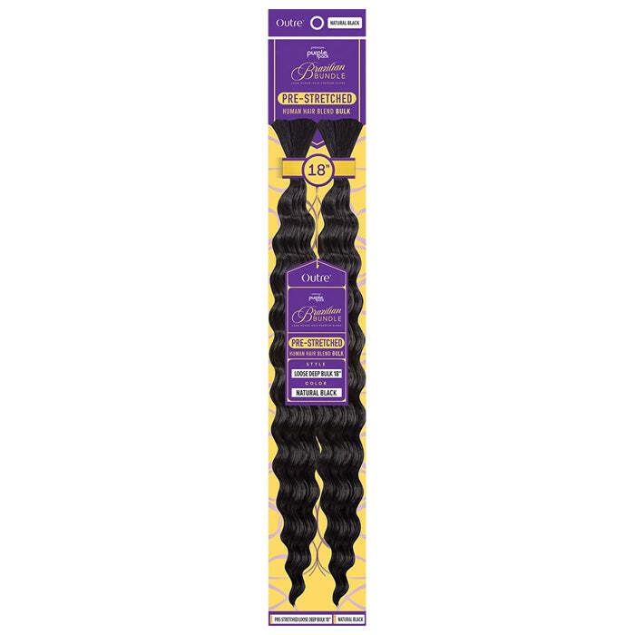 OUTRE PURPLE PACK 100% HUMAN HAIR BLEND BRAID – LOOSE DEEP BULK 18/24 inch
