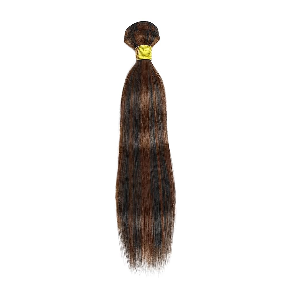 Fridnae P1B30 Bundles Highlight Straight Human Hair Bundle 8A Two Tone Black