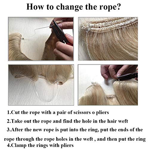 Wavy Curly Human Hair Extensions Hidden Halo Invisible Wire Piece Secret Miracle