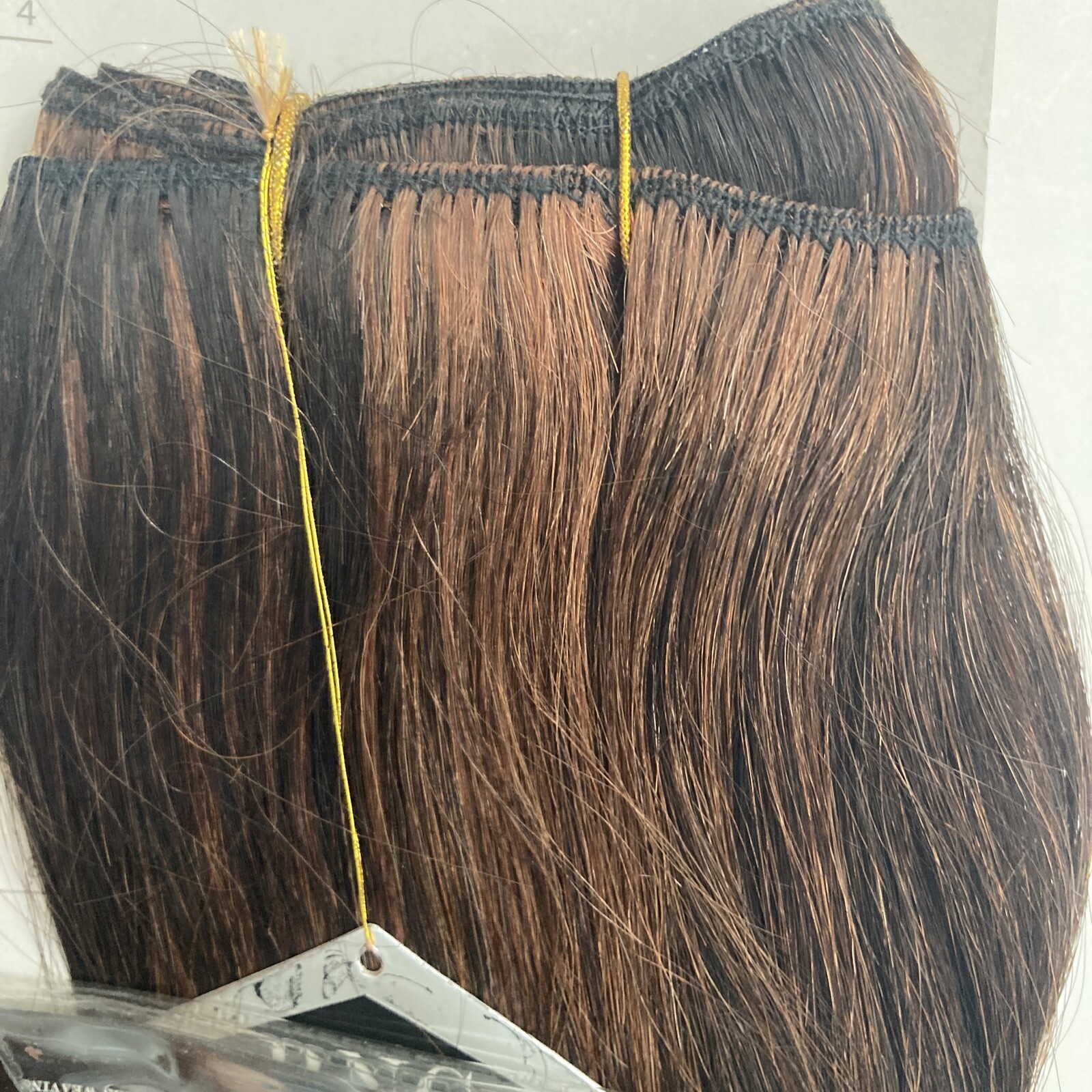 Black & Gold 100% VIRGIN HUMANHAIR EUROPEAN CAUCASIAN WEAVING 16-18″ Color1B/30