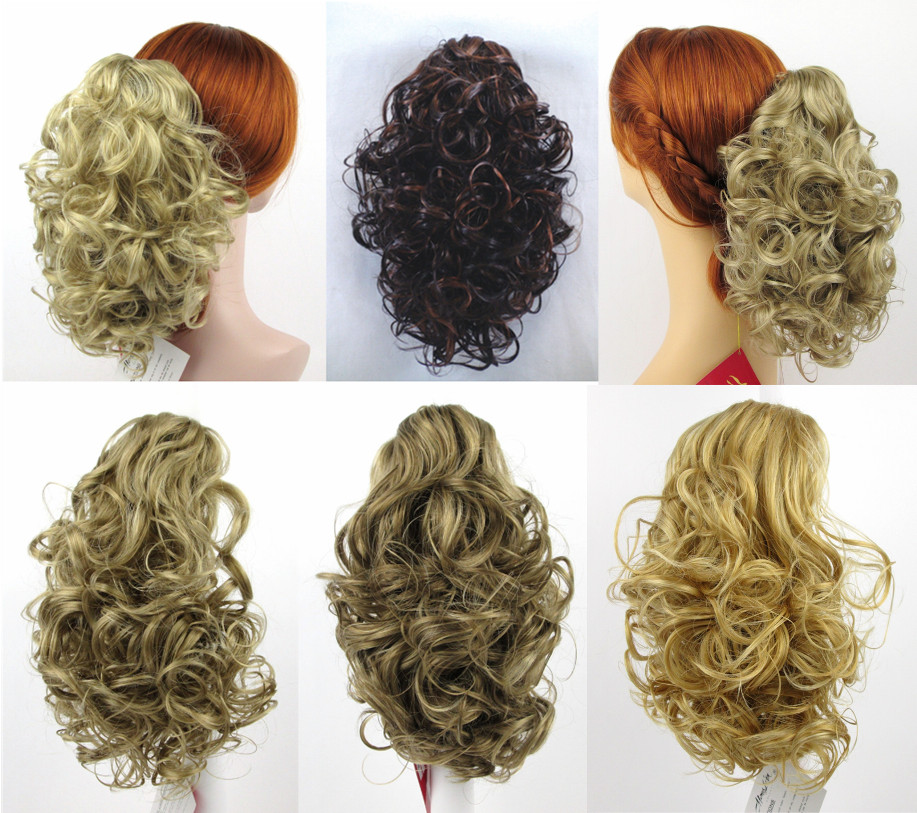 11″ LONG LOOSE SPIRAL CURLS CURLY HAIRDO HAIRPIECE PONYTAIL CLAW CLIP ON PHOEBE