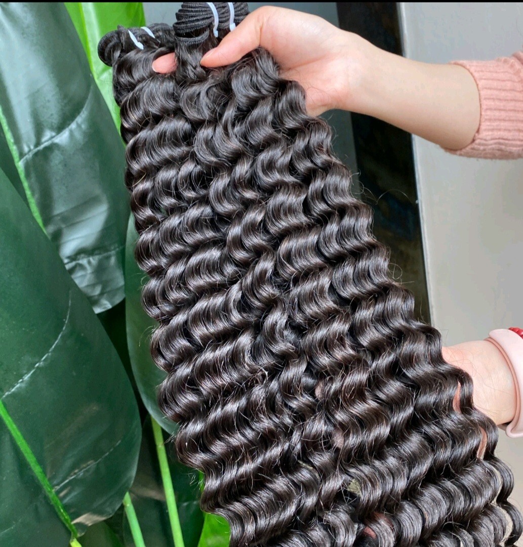 13A+ RAW BURMESE VIRGIN HUMAN HAIR DEEP WAVES 40+40+40+40 DOUBLE DRAWN 400g 1B#