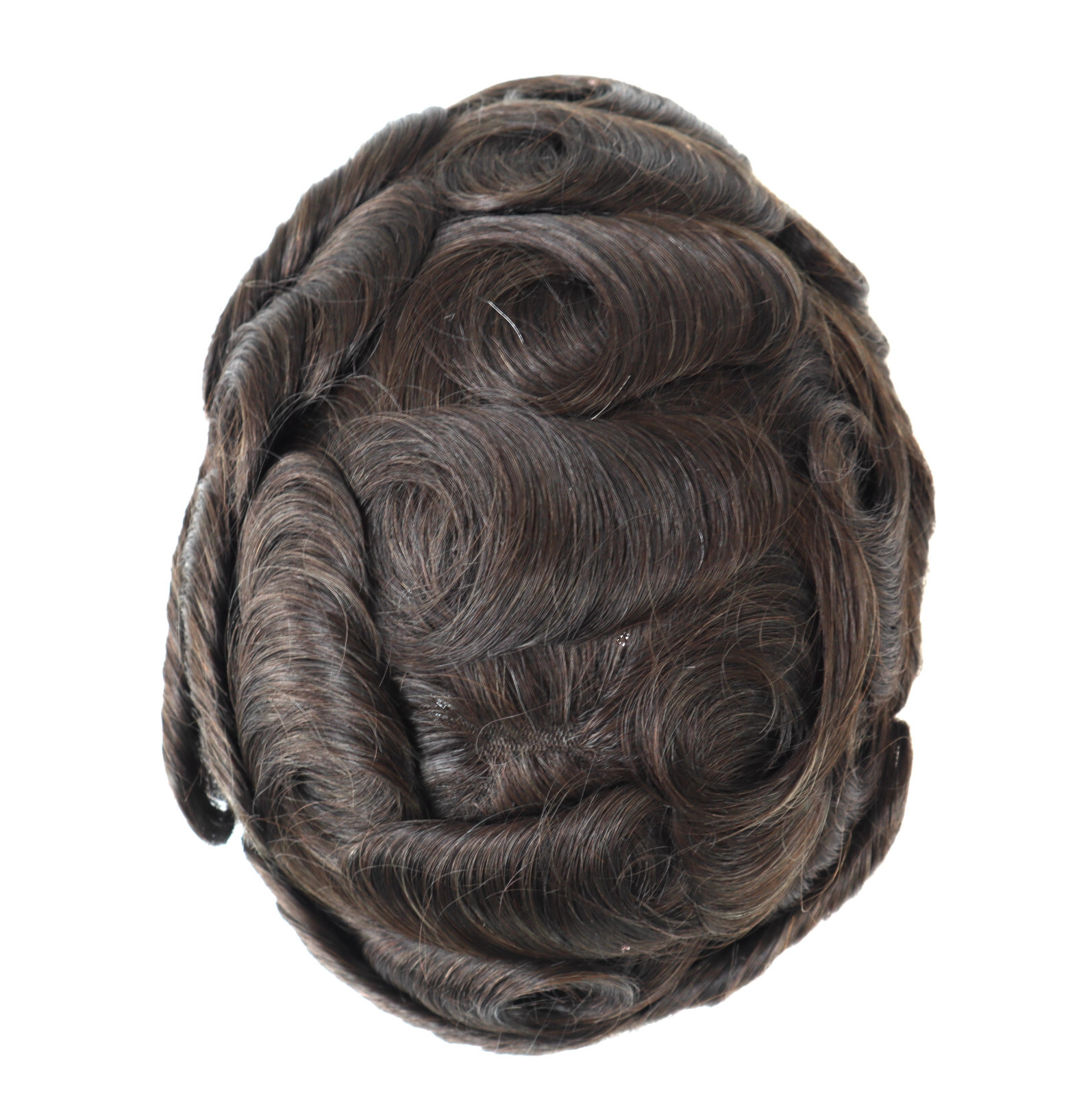 Toupee For Men Thin SkinLace Medium 100% Human Hair Replecement System Hairpiece