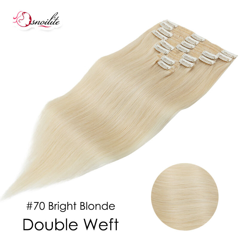8Piece170gram REAL Human Hair Extensions Clip In Remy Hair Full Head DoubleThick