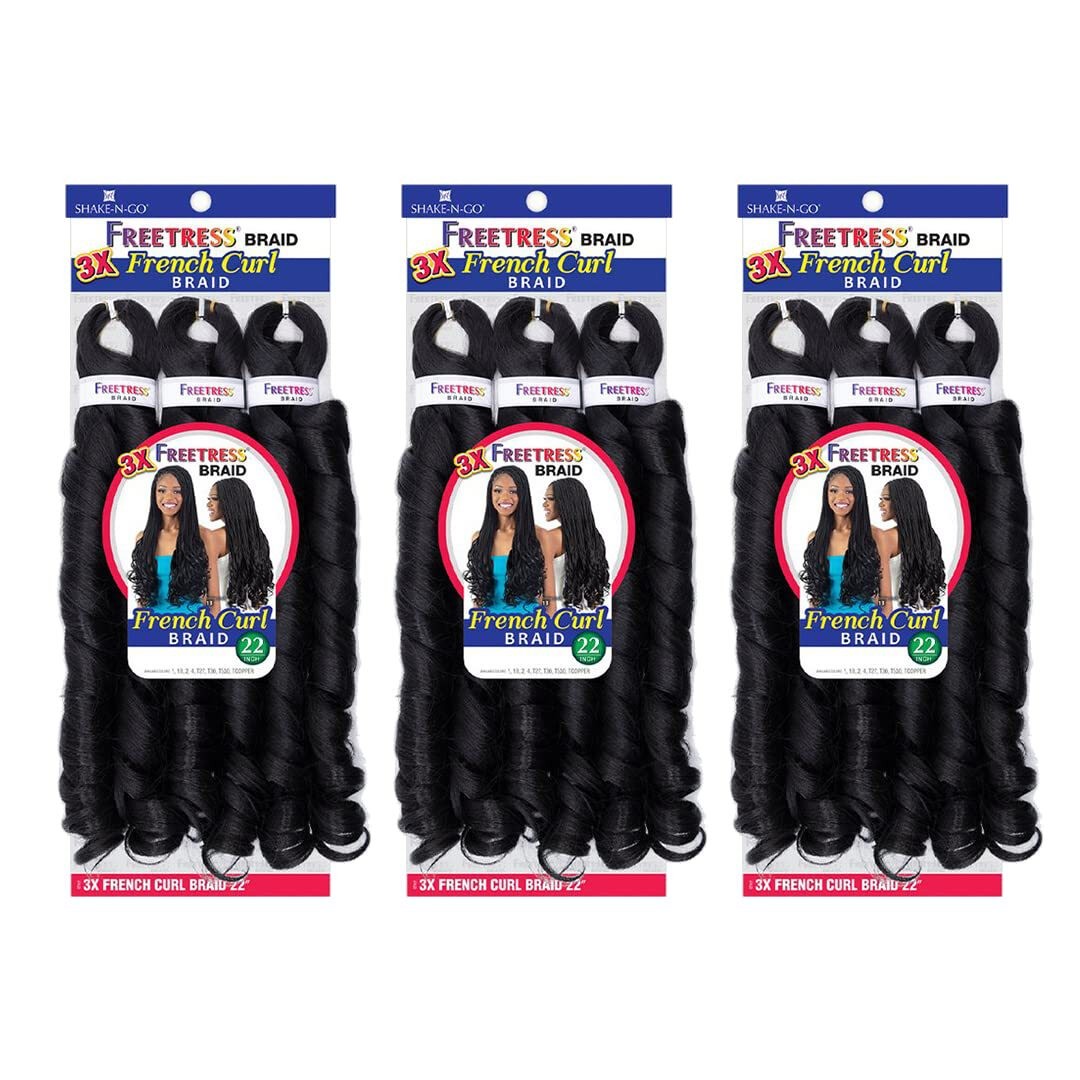 FREETRESS 3X FRENCH CURL BRAID 22″