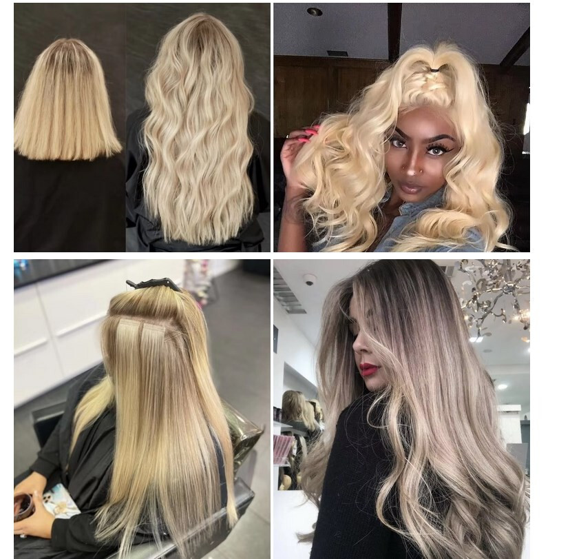 Pre Bonded Body Wavy Micro Beads Ring Loop 100% Remy Human Hair Extension 50g