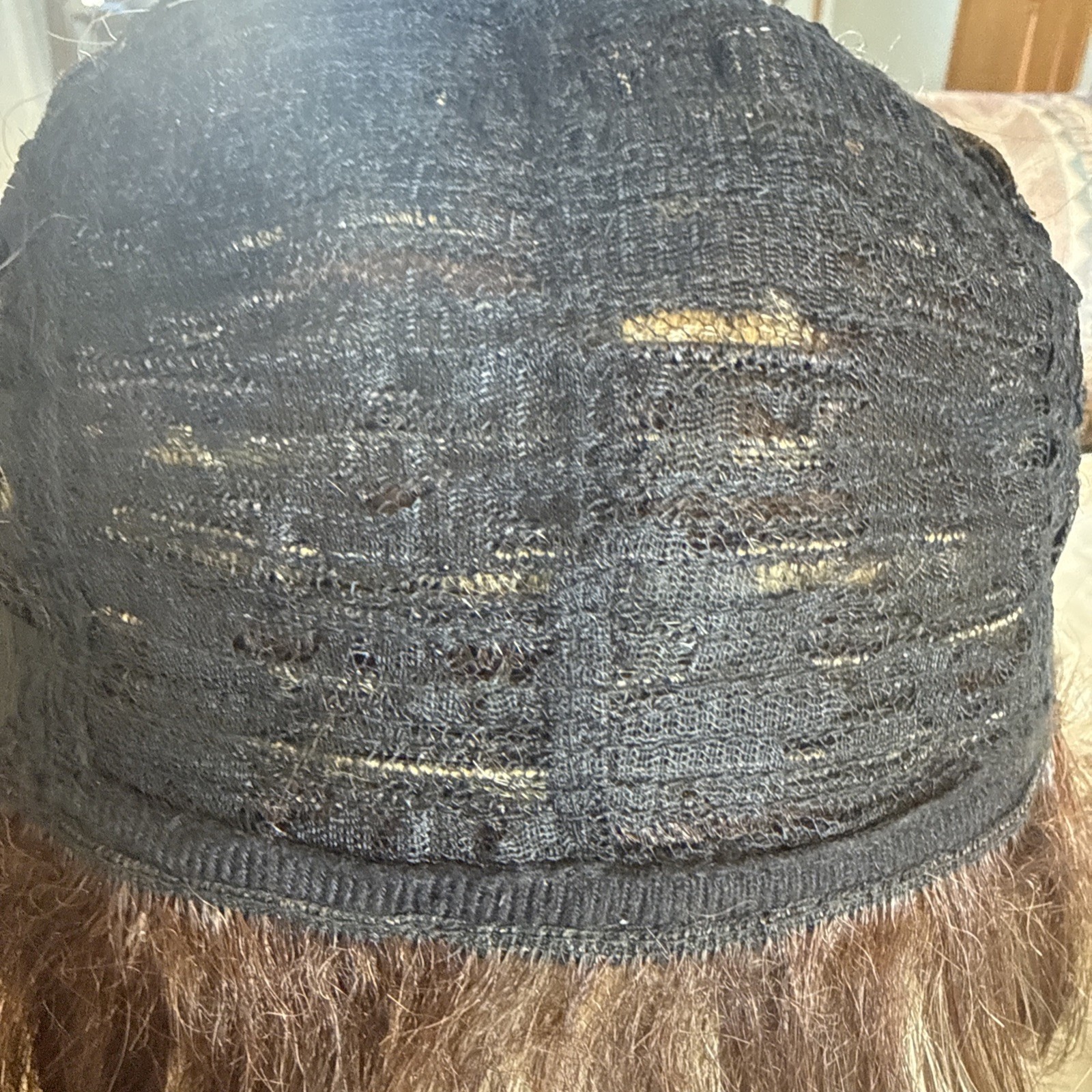 376 Gnimegil Wig pixie Brown Roots To A Dark Blonde Beautiful Wig Lace Cap 376