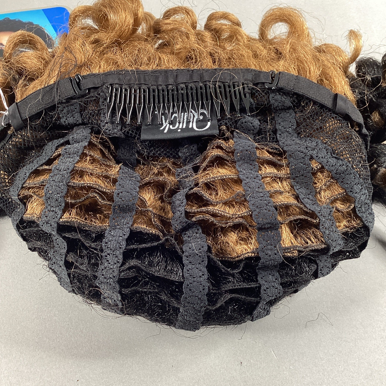 Atonia Short Curly #DR2730 Black Brown Blonde Synthetic Quick Weave Wig