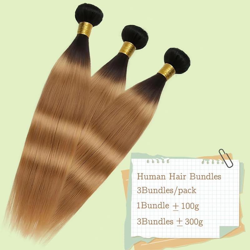 Ombre Blonde Bundles Human Hiar 26 28 30inch Body wave Hair Weave for Black B…