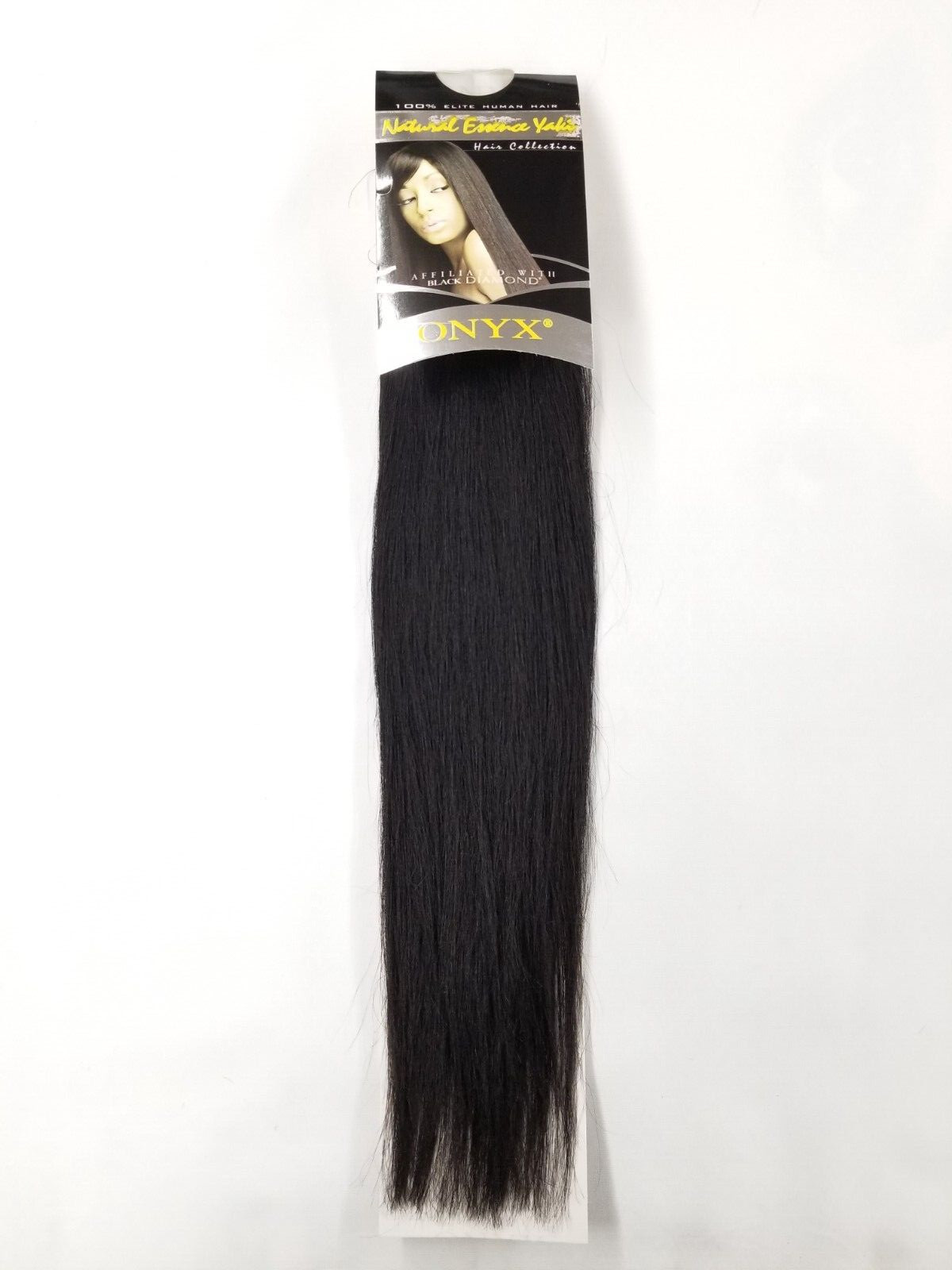 ONYX Black Diamond 100% Human Hair Natural Essence Yaki Weave Extension 22″
