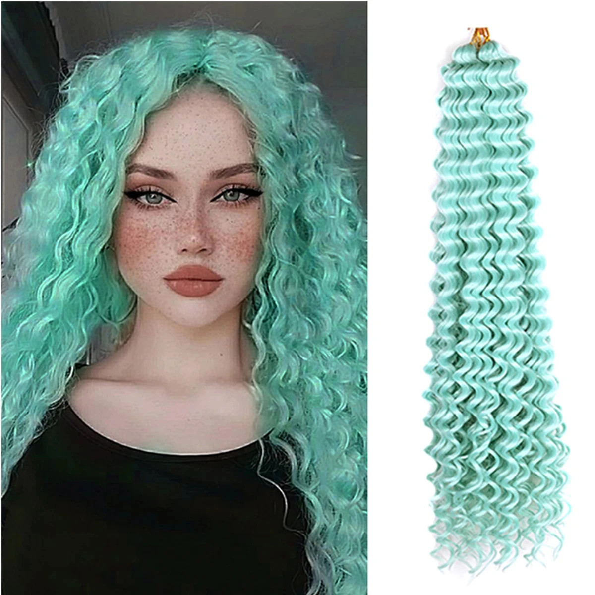 Ocean Wave Crochet Hair 28Inch Ariel Curly Synthetic Loose Deep Wave Braiding
