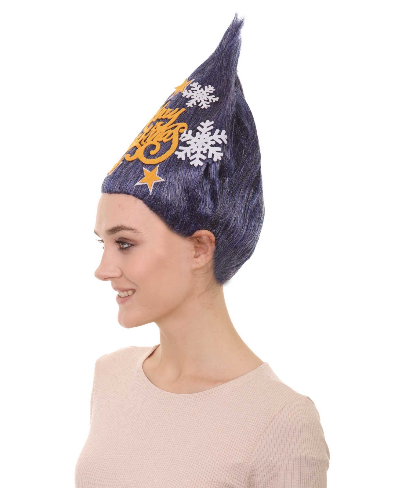 HPO Adult Women Christmas Tree Troll Wig, Flame-retardant, HW-2661A