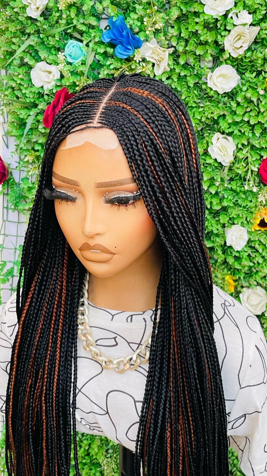 AFRICAN BRAIDED WIG ON 2×4 LACE CLOSURE
