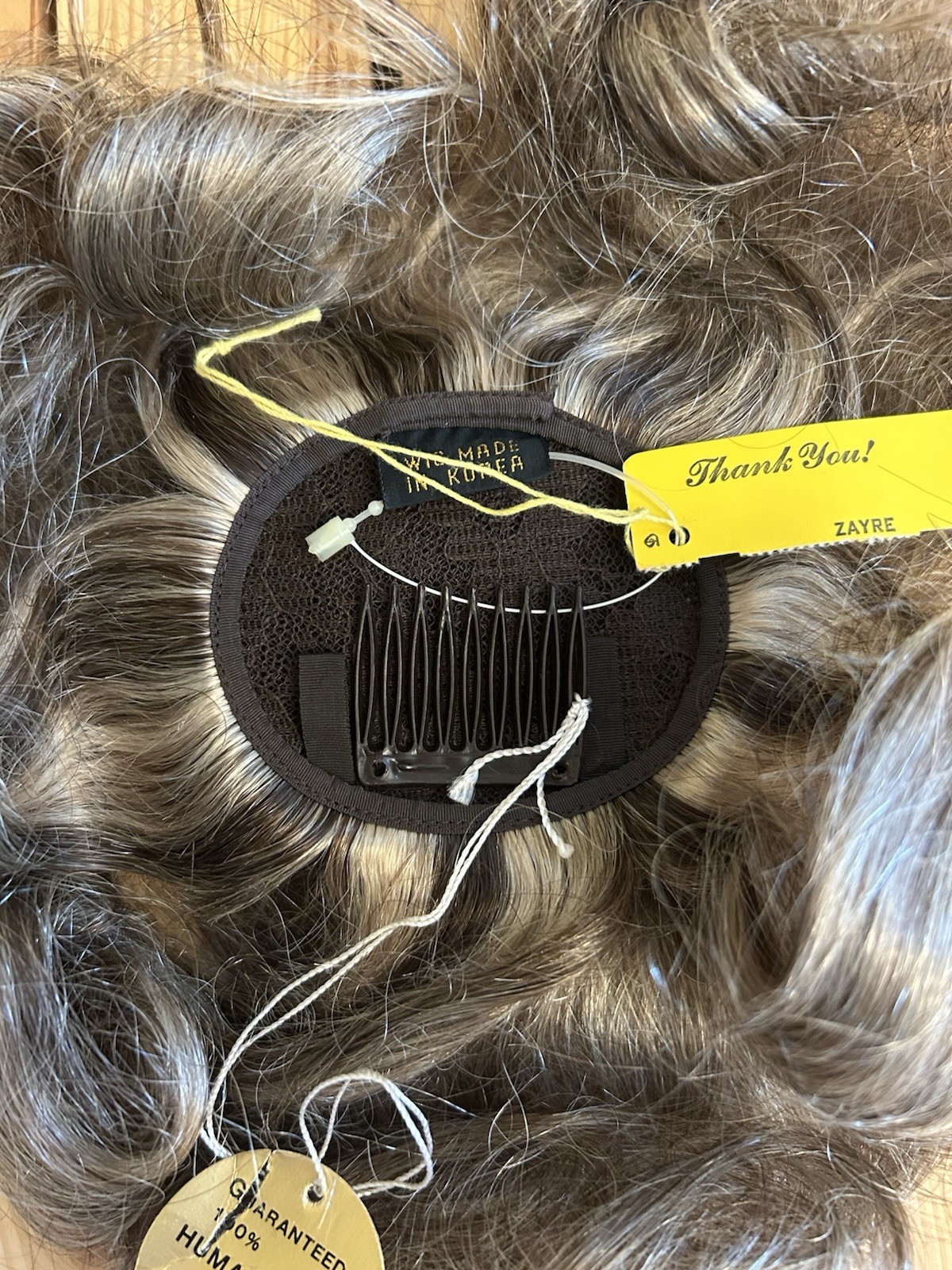 Vintage 100% Human Hair Wiglet Korea India Zayre Medium Blonde Dark Brown