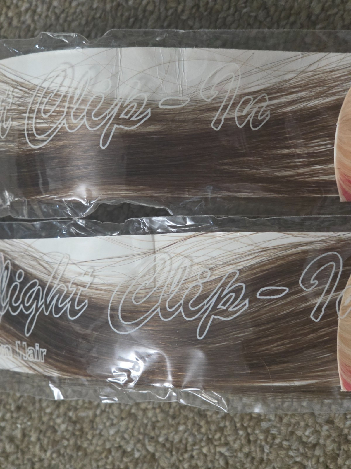 LORD & CLIFF # 6 Highlight Clip-In 100% Human Hair 18″ Med. Chestnut Brown 2 pcs